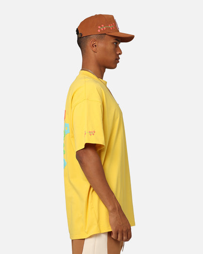 Carre Floraux Oversized T-Shirt Yellow