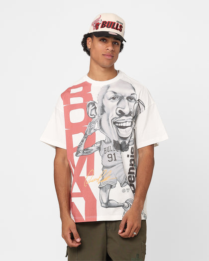 Mitchell & Ness Chicago Bulls Dennis Rodman Blockade T-Shirt Vintage White