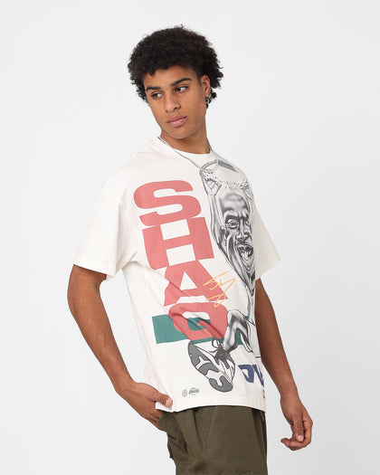 Mitchell & Ness Los Angeles Lakers Shaquille O'Neal Blockade T-Shirt Vintage White