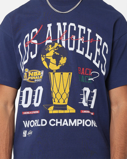 Mitchell & Ness Los Angeles Lakers Globe Champion T-Shirt Midnight Navy
