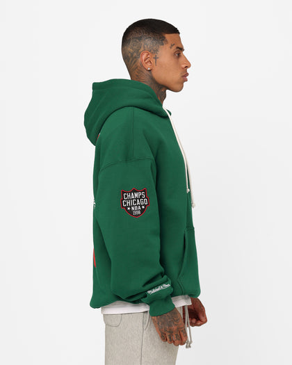 Mitchell & Ness Chicago Bulls Letterman Hoodie Malachite Green