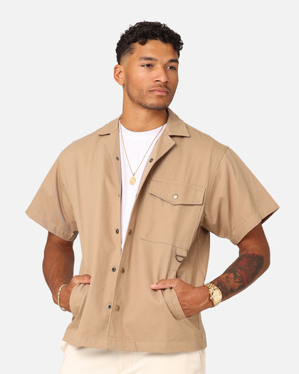 XXIII Benji Utility Button Up Shirt Khaki