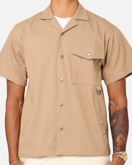 XXIII Benji Utility Button Up Shirt Khaki