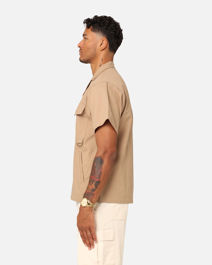 XXIII Benji Utility Button Up Shirt Khaki