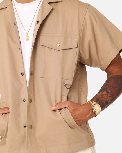 XXIII Benji Utility Button Up Shirt Khaki