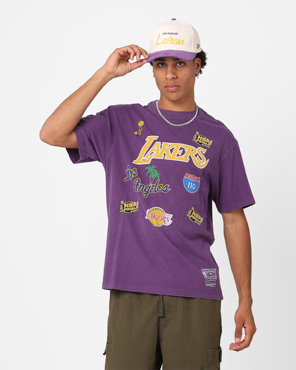 Mitchell & Ness Los Angeles Lakers Highway Logo T-Shirt Lakers Purple