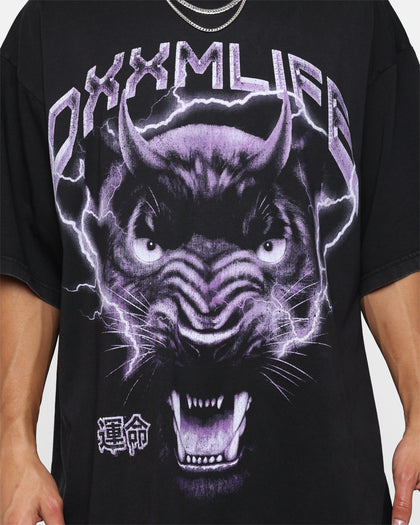 DXXMLIFE Panther Oversized Vintage T-Shirt Vintage Black
