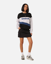 Reebok Women's Court Side Basketball Vintage Crewneck Uniform Blue