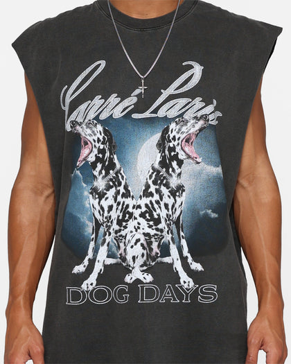 Carre Dog Days Muscle T-Shirt Black Wash