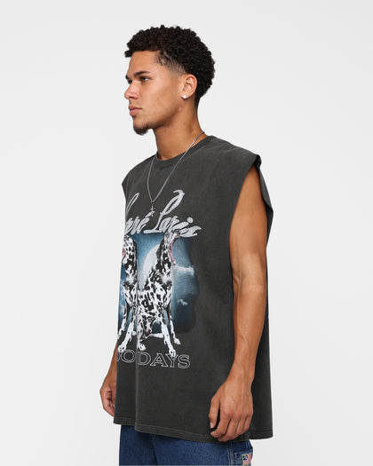 Carre Dog Days Muscle T-Shirt Black Wash