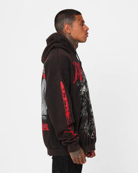 73Studio X The Lord Of The Rings Nazgul Vintage Hoodie Black Wash