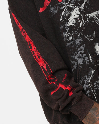 73Studio X The Lord Of The Rings Nazgul Vintage Hoodie Black Wash