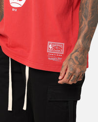 Mitchell & Ness Chicago Bulls XL Logo One Colour T-Shirt Faded Red