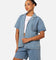 Stussy Women's Denim Oversized T-Shirt Mid Blue