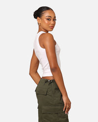 Stussy Women's Points Rib Tank Top White