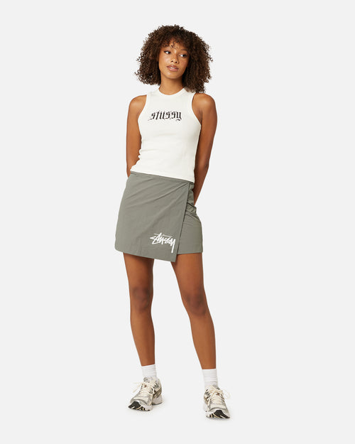 Stussy Women's Rib Tank Top Washed White