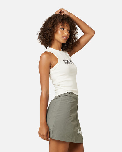 Stussy Women's Rib Tank Top Washed White