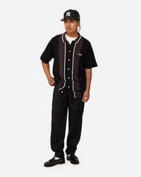 X-Large Bowling Knit Short Sleeve Shirt Black