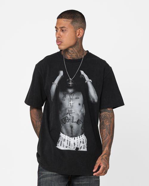 Tupac Thug Life T-Shirt Washed Black