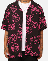 Stussy Hand Drawn Short Sleeve Shirt Black