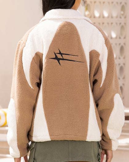 Loiter Spire Fleece Jacket Dark Tan/Ecru