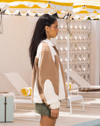 Loiter Spire Fleece Jacket Dark Tan/Ecru