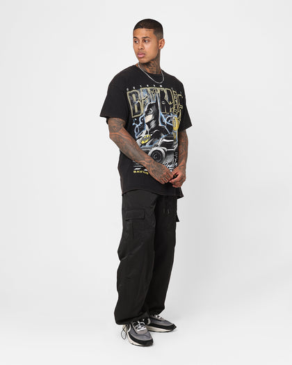 Goat Crew X The Flash Batman Racing Vintage T-Shirt Black Wash