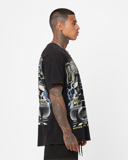 Goat Crew X The Flash Batman Racing Vintage T-Shirt Black Wash