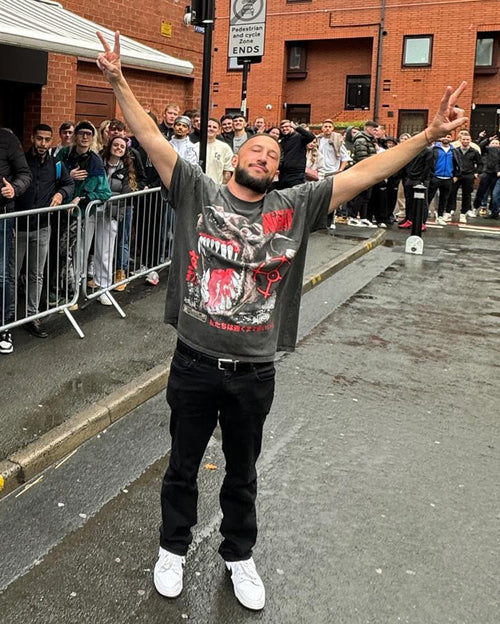 The Night Shift Dog Heavyweight Vintage T-Shirt Black Wash