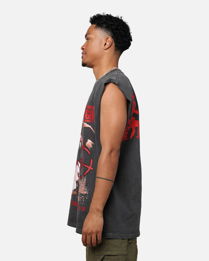 The Night Shift Dog Muscle T-Shirt Black Wash