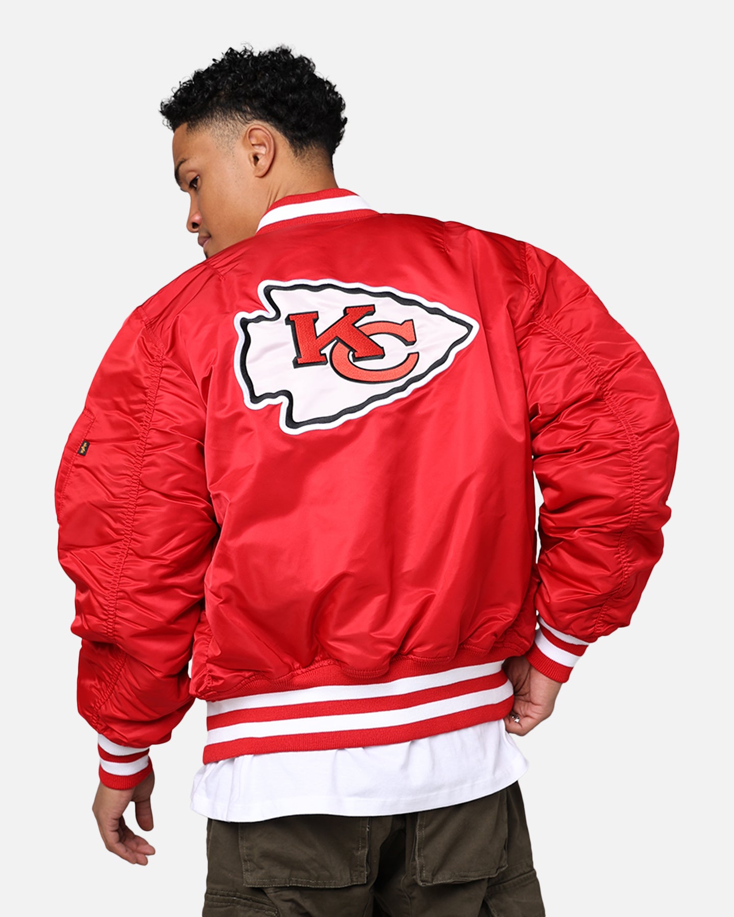 レンレン NFL Kansas City Chiefs ジャケット OVO x NFL Kansas City Chiefs Chaqueta Varsity Full-Snap Rojo
