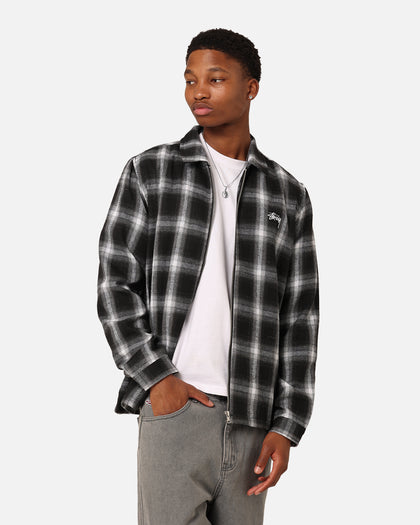 Stussy 8 Ball Checkered Zip Jacket Black