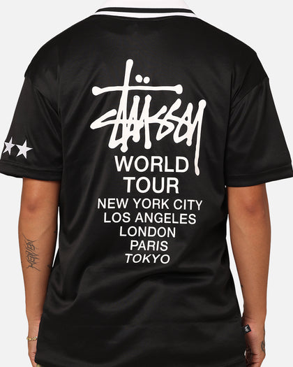 Stussy Football Polo Shirt Black