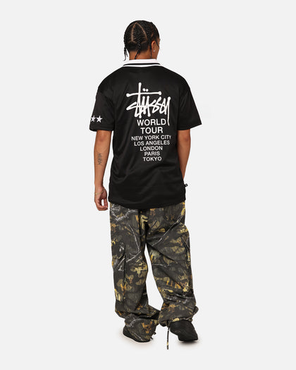Stussy Football Polo Shirt Black