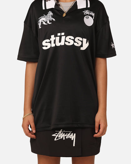 Stussy Football Polo Shirt Black