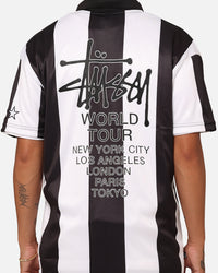 Stussy Football Polo Shirt Black/White