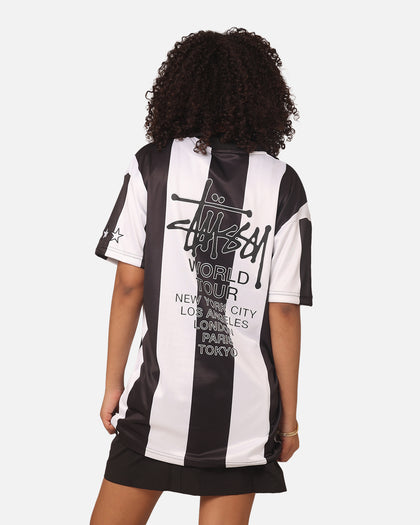 Stussy Football Polo Shirt Black/White