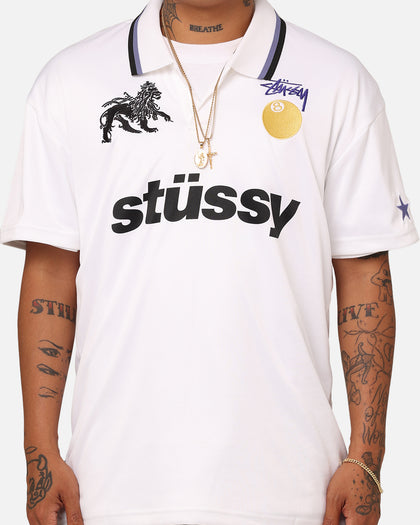 Stussy Football Polo Shirt White