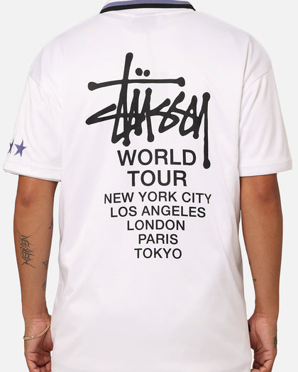 Stussy Football Polo Shirt White