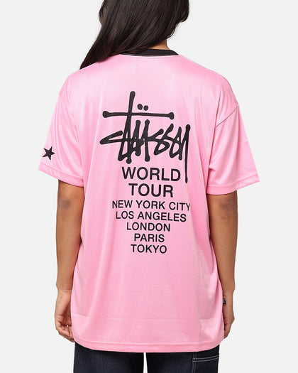 Stussy Football T-Shirt Pink