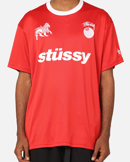 Stussy Football T-Shirt Red/White