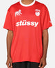 Stussy Football T-Shirt Red/White