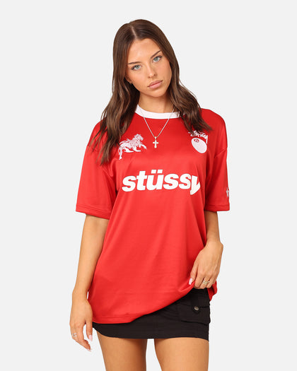 Stussy Football T-Shirt Red/White