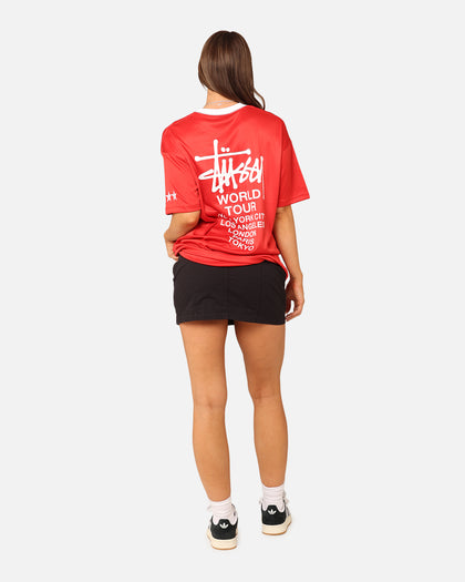 Stussy Football T-Shirt Red/White