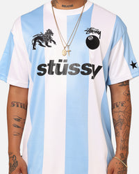 Stussy Football T-Shirt Blue/White