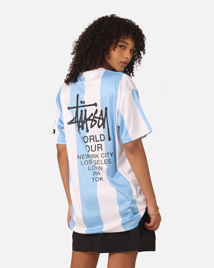 Stussy Football T-Shirt Blue/White