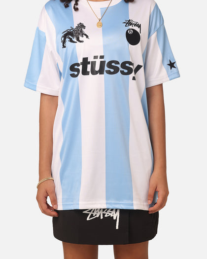 Stussy Football T-Shirt Blue/White
