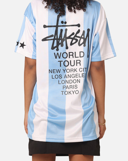 Stussy Football T-Shirt Blue/White