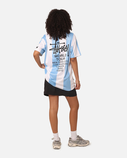 Stussy Football T-Shirt Blue/White