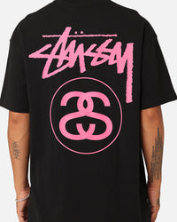 Stussy SS Link T-Shirt Black/Pink